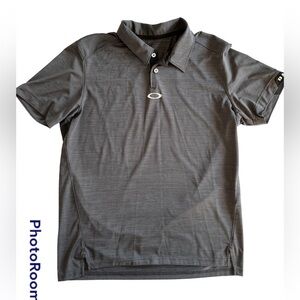 Gray tailor fit Oakley polo